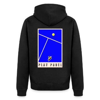 Padel - Gift for Padel lovers - Unisex Premium Organic Zip Hoodie - black - Back - Nico (187cm)