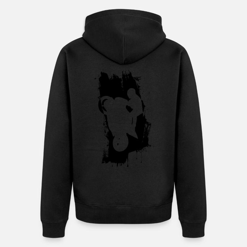 Wheeli Rider Noir - Veste à capuche bio Premium Unisexe - undefined
