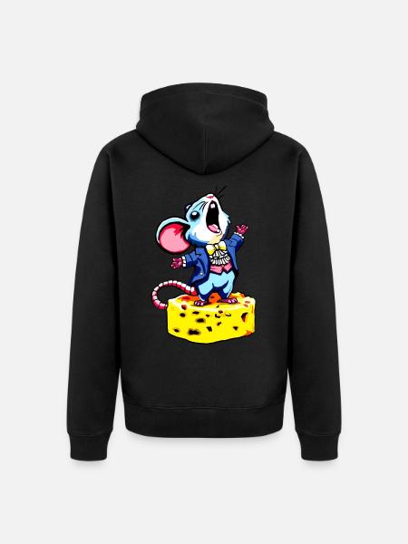 Singing Opera Mäuschen - Unisex Premium Organic Zip Hoodie - black