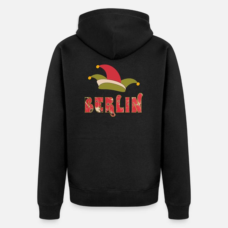 berlin carnaval - Veste à capuche bio Premium Unisexe - noir