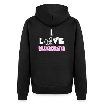 Airtime roller coaster theme park Rollercoaster - Unisex Premium Organic Zip Hoodie - black - Back - Nico (187cm)