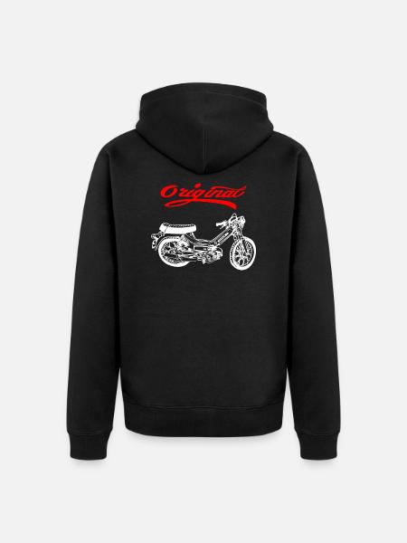 Moped Mofa Kult Puch Maxi - Premium økologisk unisex-hættejakke - sort