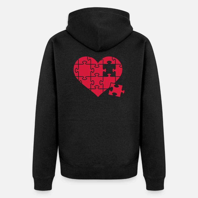 Puzzle - Veste à capuche bio Premium Unisexe - noir