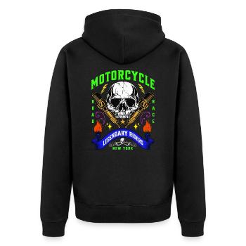 MOTORCYCLE NEWYORK - Veste à capuche bio Premium Unisexe - noir - Dos - Nico (187cm)