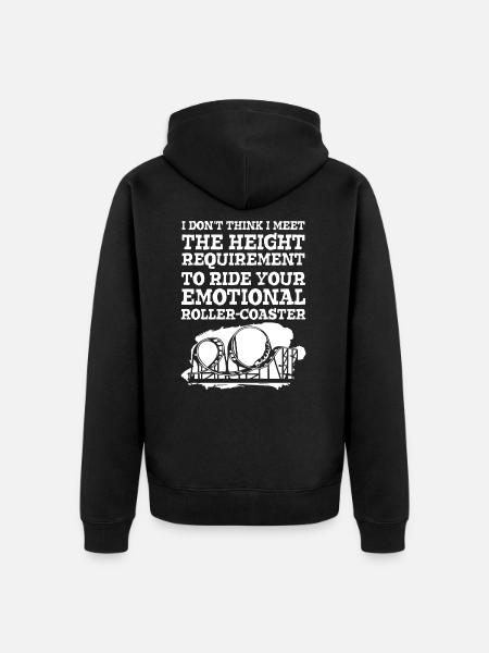 Emotional Roller Coaster - Unisex Premium Bio Zip Hoodie - Schwarz