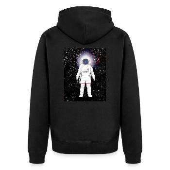 Astronaute de l’homme de l’espace - Veste à capuche bio Premium Unisexe - noir - Dos - Nico (187cm)