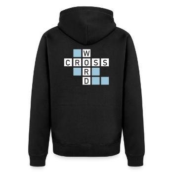 Mots croisés - Veste à capuche bio Premium Unisexe - noir - Dos - Nico (187cm)