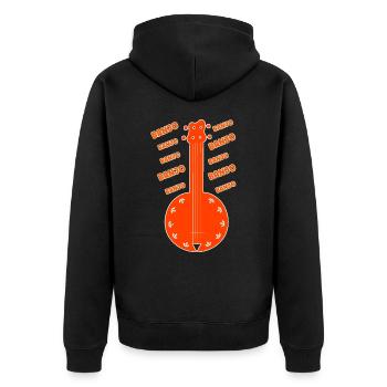 Banjo vintage - Veste à capuche bio Premium Unisexe - noir - Dos - Nico (187cm)