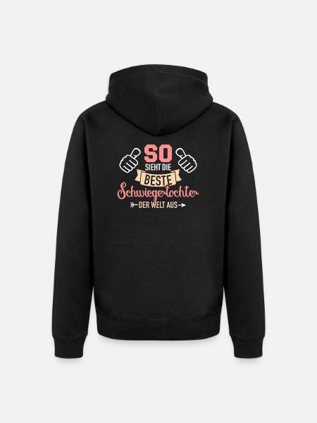 Schwiegertochter - Unisex Premium Bio Zip Hoodie - Schwarz