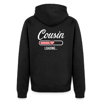 cousin - Veste à capuche bio Premium Unisexe - noir - Dos - Nico (187cm)