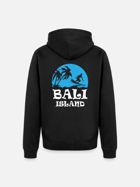 Bali Iceland - Unisex Premium Organic Zip Hoodie - black