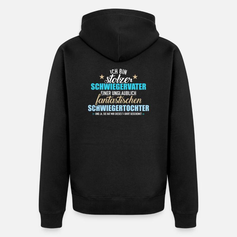 Schwiegervater - Unisex Premium Bio Zip Hoodie - Schwarz