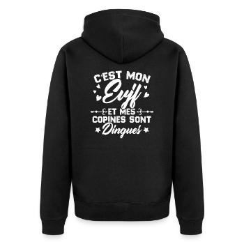 C'est Mon EVJF et mes copines sont dingues - Veste à capuche bio Premium Unisexe - noir - Dos - Nico (187cm)