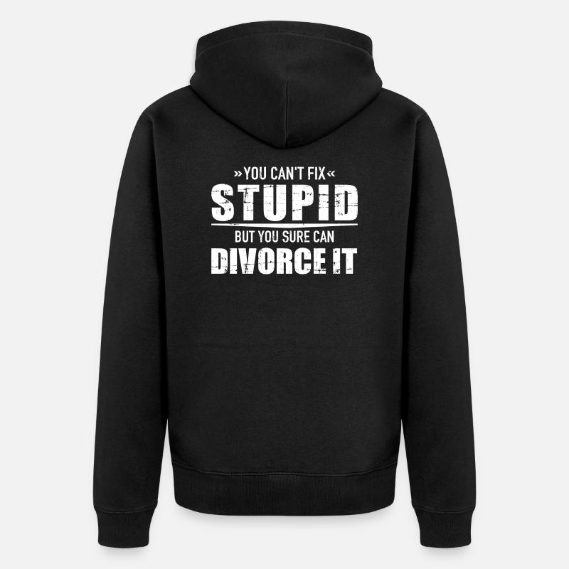 Scheidung - Unisex Premium Bio Zip Hoodie - Schwarz