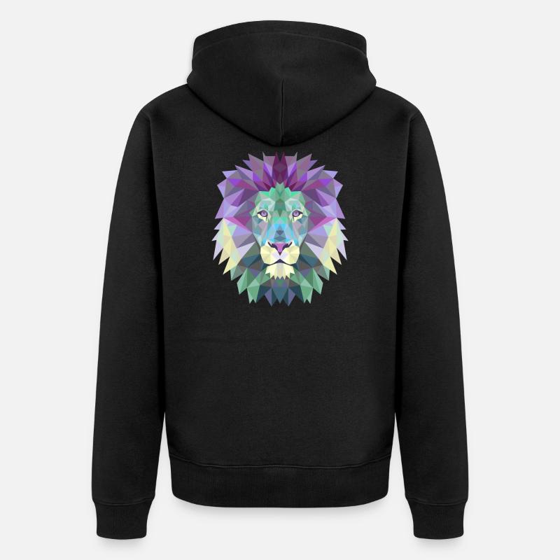 POLYGONE DE LION - Veste à capuche bio Premium Unisexe - noir