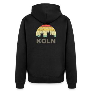 Cathédrale de Cologne - Veste à capuche bio Premium Unisexe - noir - Dos - Nico (187cm)