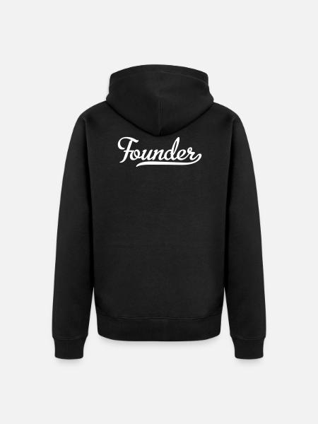 Founder - Unisex Premium Organic Zip Hoodie - black