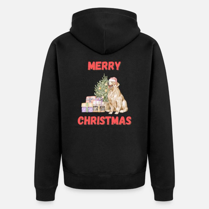 Joyeux Noël Chien Noël - Veste à capuche bio Premium Unisexe - noir