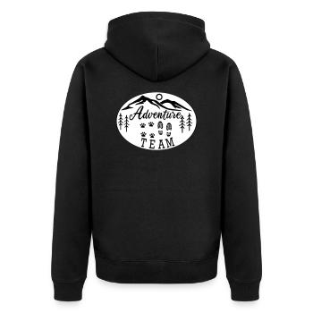 Hovawart Adventure Team Dog Saying Dog Lover - Unisex Premium Organic Zip Hoodie - black - Back - Nico (187cm)