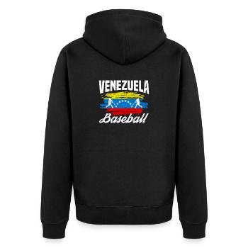 Championnat du Venezuela de baseball - Veste à capuche bio Premium Unisexe - noir - Dos - Nico (187cm)