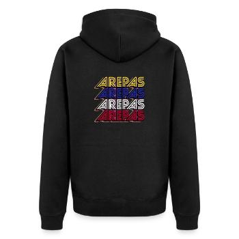 Venezuela Arepas traditionnel sud-américain - Veste à capuche bio Premium Unisexe - noir - Dos - Nico (187cm)