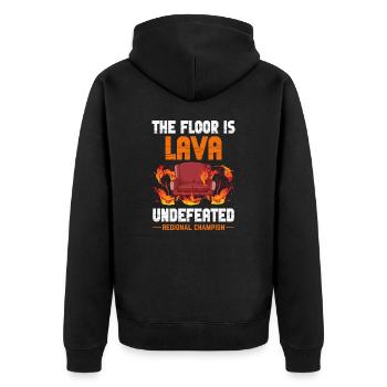 Le sol est le champion régional invaincu de lave - Veste à capuche bio Premium Unisexe - noir - Dos - Nico (187cm)