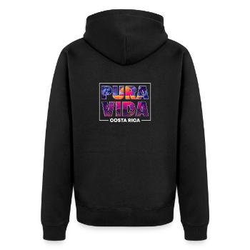 Pura Vida Costa Rica Amérique latine Costa Rica - Veste à capuche bio Premium Unisexe - noir - Dos - Nico (187cm)
