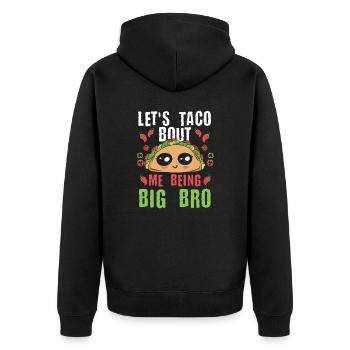 Taco Big Bro Funny Nacho Brother Cadeau - Veste à capuche bio Premium Unisexe - noir - Dos - Nico (187cm)
