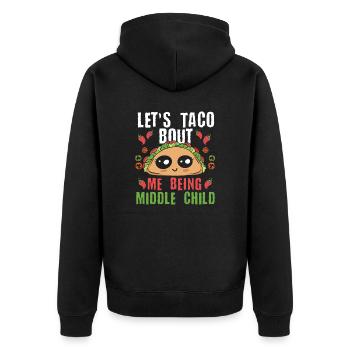 Taco Middle Kid Funny Nacho Cadeau - Veste à capuche bio Premium Unisexe - noir - Dos - Nico (187cm)