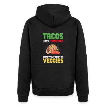Tacos Tomatoes Counts Végétarien Nachos Burritos - Veste à capuche bio Premium Unisexe - noir - Dos - Nico (187cm)