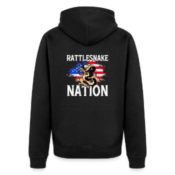 Rattlesnake Nation USA Flag Amphibian Gift - Veste à capuche bio Premium Unisexe - noir - Dos - Nico (187cm)