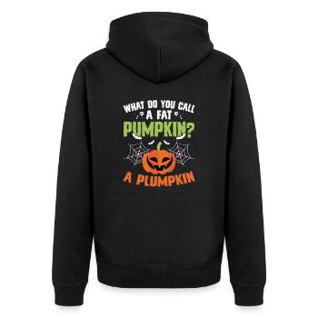 Citrouille Un cadeau d’Halloween effrayant - Veste à capuche bio Premium Unisexe - noir - Dos - Nico (187cm)
