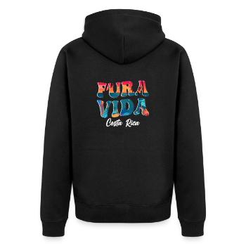 Pura Vida Costa Rica Amérique latine Costa Rica - Veste à capuche bio Premium Unisexe - noir - Dos - Nico (187cm)