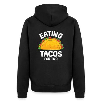Eating Tacos For Two - Taco Crew - Taco Squad - Unisex Premium Organic Zip Hoodie - black - Back - Nico (187cm)