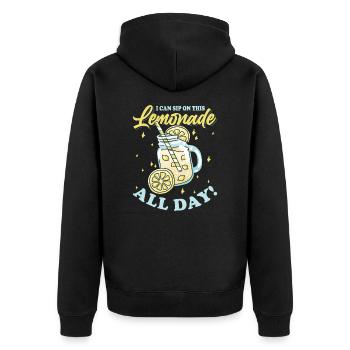 Limonade toute la journée Jus de citron Sodas Business - Veste à capuche bio Premium Unisexe - noir - Dos - Nico (187cm)
