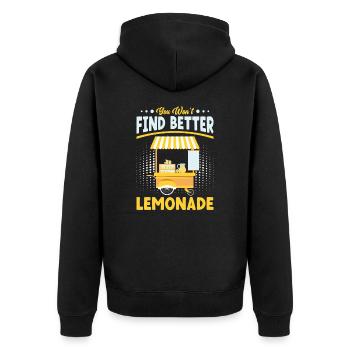 Distributeur de sodas Jus de citron Meilleure limonade - Veste à capuche bio Premium Unisexe - noir - Dos - Nico (187cm)