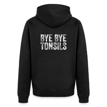 Bye Bye amygdales amygdalite enfants rétablissement - Veste à capuche bio Premium Unisexe - noir - Dos - Nico (187cm)