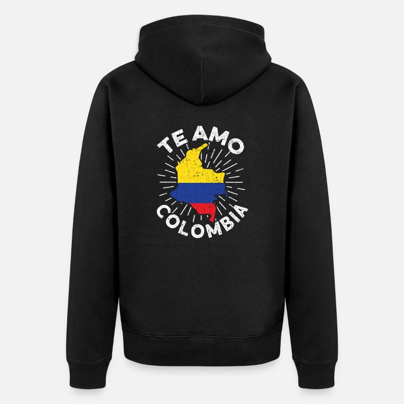 Te Amo Colombie - Veste à capuche bio Premium Unisexe - noir