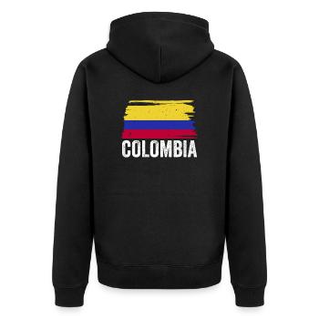 Colombie Pays Drapeau Colombien - Veste à capuche bio Premium Unisexe - noir - Dos - Nico (187cm)