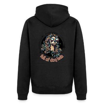 plein de poils de chien - Veste à capuche bio Premium Unisexe - noir - Dos - Nico (187cm)