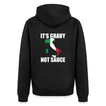 C’est de la sauce, pas de la sauce Cuisine italienne - Veste à capuche bio Premium Unisexe - noir - Dos - Nico (187cm)