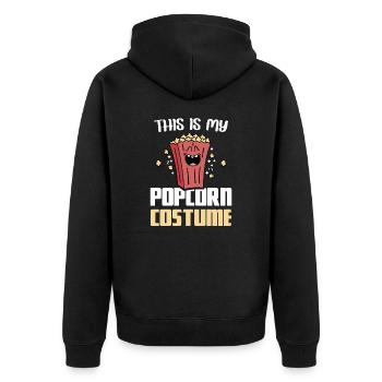 Costume de pop-corn Popcorn maïs soufflé Machine à pop-corn - Veste à capuche bio Premium Unisexe - noir - Dos - Nico (187cm)