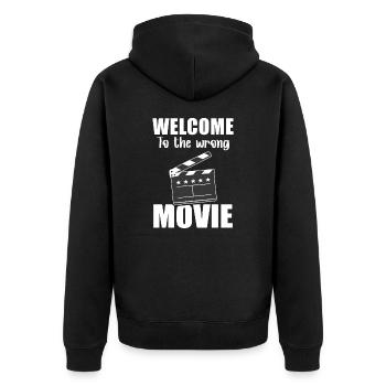 Bienvenue Dans Le Mauvais Film Kinospruch Leben - Veste à capuche bio Premium Unisexe - noir - Dos - Nico (187cm)