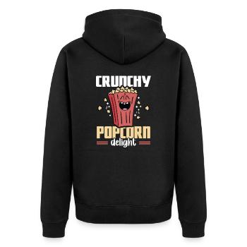 Crunchy Popcorn Delight Costume Popcorn Machine - Veste à capuche bio Premium Unisexe - noir - Dos - Nico (187cm)