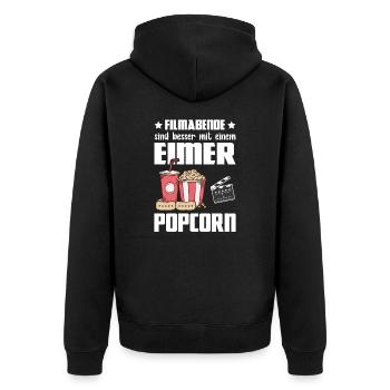 Funny Popcorn - Soirées cinéma Meilleur seau de pop-corn - Veste à capuche bio Premium Unisexe - noir - Dos - Nico (187cm)