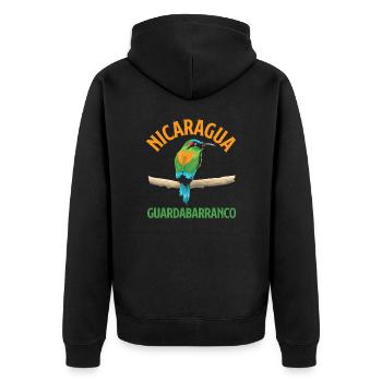 Nicaragua Guardabarranco National Oiseaux Pays - Veste à capuche bio Premium Unisexe - noir - Dos - Nico (187cm)