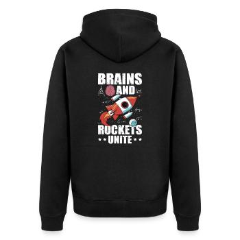 Ingénieur aérospatial Calcul Math Science - Veste à capuche bio Premium Unisexe - noir - Dos - Nico (187cm)