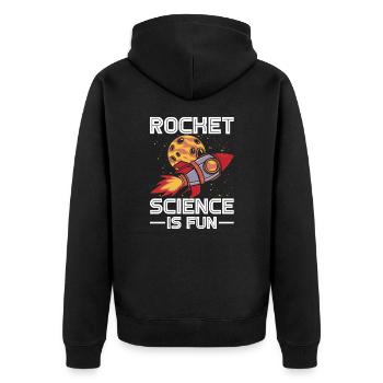 La science des fusées est amusante Vaisseau spatial de navette spatiale - Veste à capuche bio Premium Unisexe - noir - Dos - Nico (187cm)