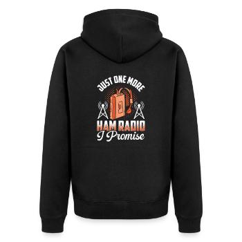 Émission de radio - Veste à capuche bio Premium Unisexe - noir - Dos - Nico (187cm)