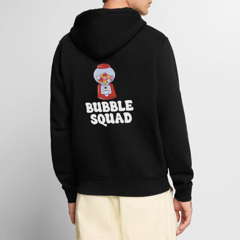 Bubble Squad Bubblegum Vending Machine Funny Sweets Unisex Premium Organic Zip Hoodie